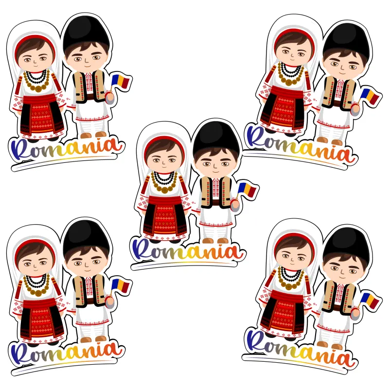 Magnet suvenir romania cuplu traditional